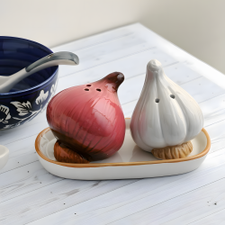 Porcelain Salt Shaker Set - 2 Pcs